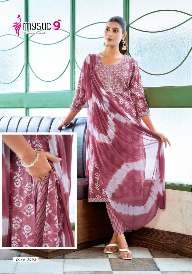 Shagun Vol 5 By Mystic 9 Rayon Printed Kurti Bottom With Dupatta Wholesale Online
